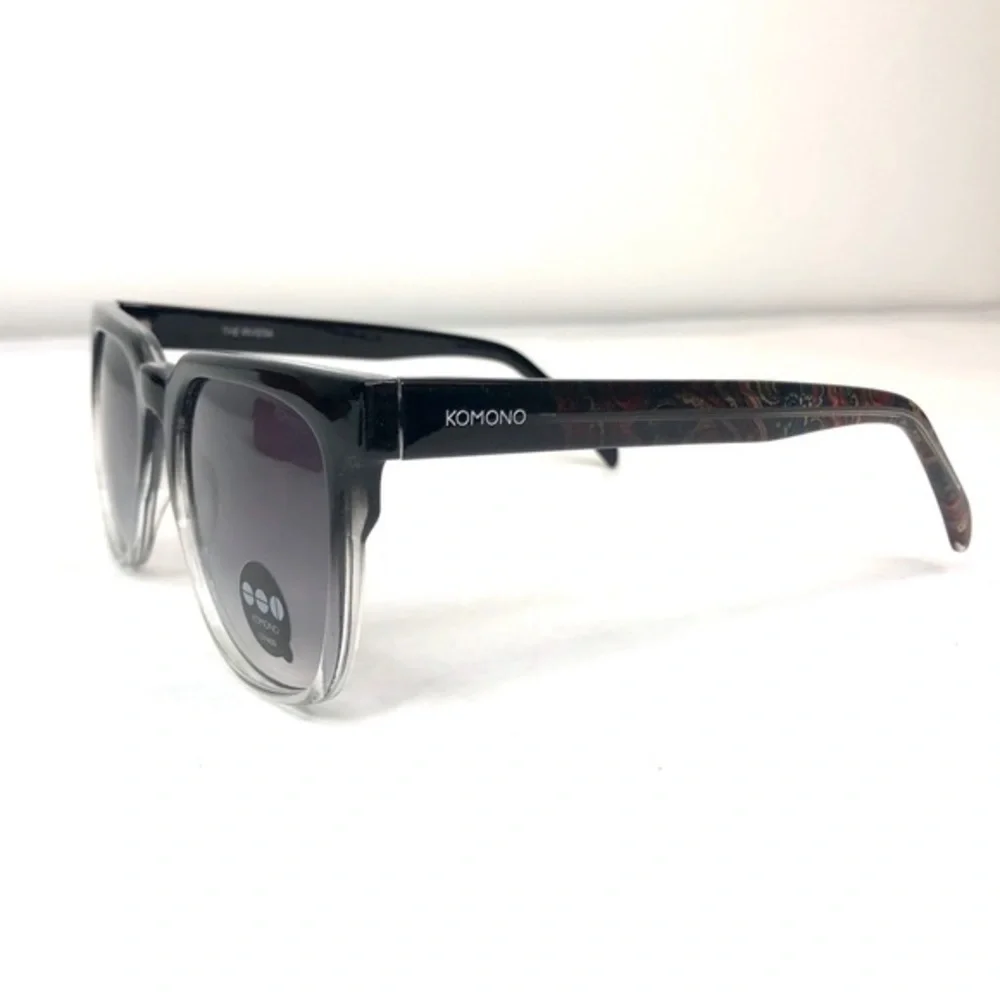 KOMONO Riviera Paisley Sunglasses NEW black grey